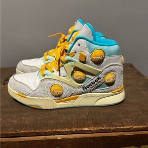 Reebok x MSCHF Mischief Pump Sneakers Gray Suede Men’s 9 EU 42 w/ Box Rare